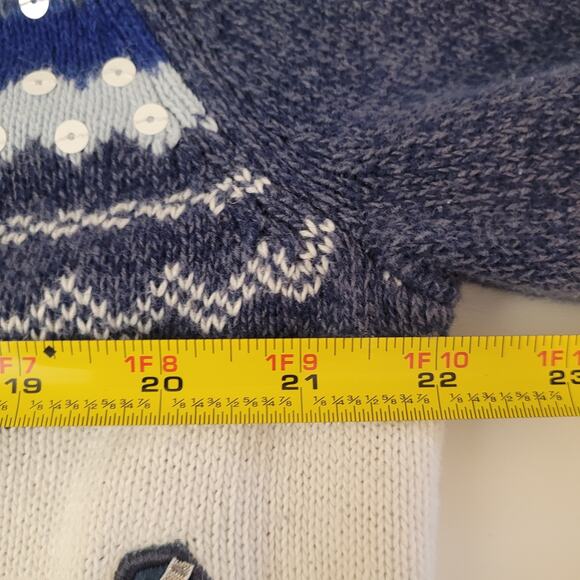 Classic Elements Women’s XL Winter Sweater Mittens Skates Snowflake Full Zip - Picture 7 of 10